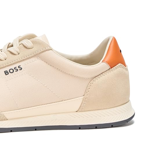 Image of BOSS Men's Leather Mix Low Top Sneaker | Casual Shoes