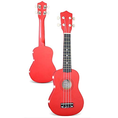 1 PC Soprano Ukulele Rosewood Acoustic Nylon 4文字列Ukulele Bass Guitar楽器初心者や基本的な選手のための楽器 音楽愛好家のために (Color : Red)