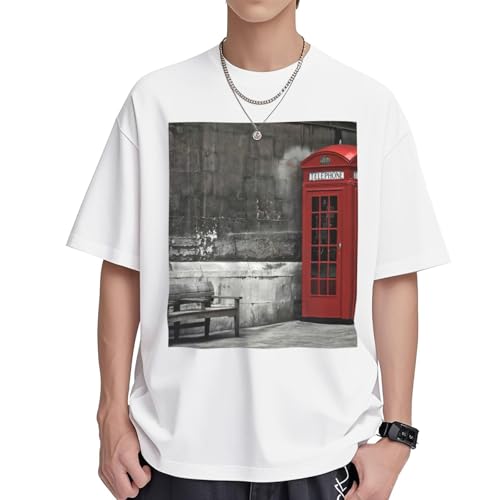 T-shirt en coton cabine britannique pour femme au style décontracté