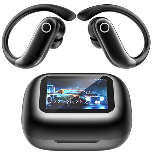 NE61 AI Translation Earbuds Real Time Language Translator Earbuds with LCD Touch Screen, Heart Rate & Blood Oxygen Monitor, Bluetooth 6.0, 8 Translation Modes, Support 134 Languages With Music & Calls