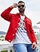 Bindefon Denim Jackets for Men Trucker Jean Jacket Unlined Coats Spring Fall Outfits(Red,S)