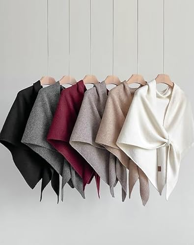 Gettoreach 2025 New Scarf Women's Sprin G and Summer All-Match Triangle Scarf, Women's Solid Color Wool Shawl3