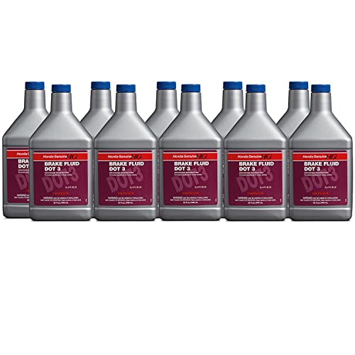 Genuine OEM Brake Fluid DOT 3 10 Quarts Advanced Protection (10x1 Qt) For Honda