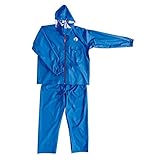 キャプテンスタッグ(CAPTAIN STAG) レインスーツ レインウェア 上下セット CS 耐久・防水レインスーツ Lサイズ ブルー UX-2611