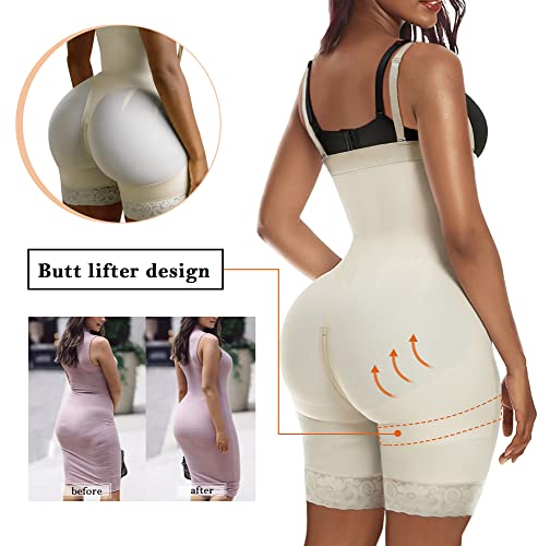 Image of YIANNA Fajas Colombianas Tummy Control Shapewear for Women Body Shaper Girdles Butt Lifter Compression Garment