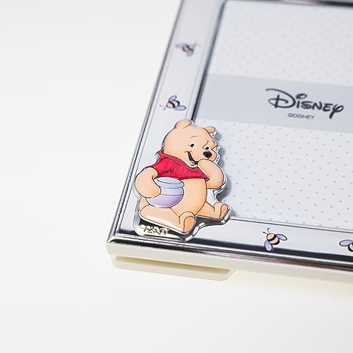 Cadre photo argent pour enfants Winnie l'ourson Valenti & Co, finition orfèvrerie