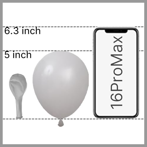 Image of PartyWoo Gray Balloons 50 pcs 5 Inch Small Mini Matte Grey Latex Balloons for Baby Shower Gender Reveal Graduation Woodland Wedding Anniversary Elephant Birthday Party Decorations Gray-Y71