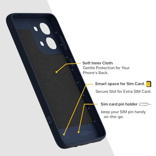 Image of Pikkme Back Cover for Oppo F31 5G / Oppo F33 5G Soft Grip 3D Hexa Cube Texture Silicone Bumper Case (Blue)