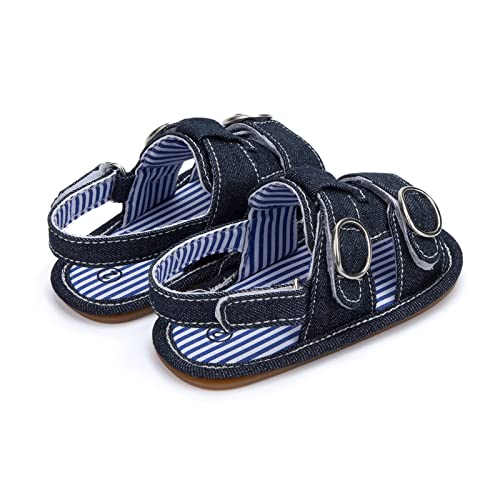 Infant Boys Girls Open Toe Denim Shoes First Walkers Shoes Summer Toddler Flat Sandals Toddler Dress Shoes Boys Size 52