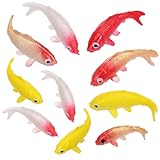 HEMOTON 10 Pezzi Mini Carpe Ornamentali in Miniatura, Pesci Finti Colorati per Decorazione Acquario e Micro Paesaggio, Accessori per Casa delle Bambole e Giocattoli di Miniatura