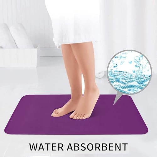 Tapis de salle de bain antidérapants violets pour une douche moderne - 7