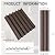 NovaGrid Board 4PCS 3D Acoustic Slat Wall Panels Circle Design Fluted Textured Panel for Interior Wall Decor 118"x6" (Iced Mocha)