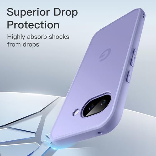 Image of JETech Matte Case for Google Pixel 9a 6.3-Inch 2025, Frosted Translucent Back Protective Slim Phone Cover, Anti-Fingerprints (Iris)