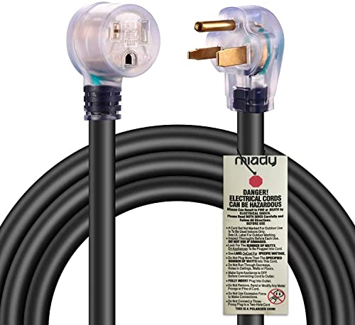 Miady Cabo de extensão de soldador 50AMP de 25 pés, cabo de máquina de solda industrial NEMA 6-50 de