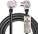 Miady 25ft 50AMP Welder Extension Cord, 8 Gauge Heavy Duty Industrial NEMA 6-50 Welding Machine Cord with Lighted End, ETL Approved