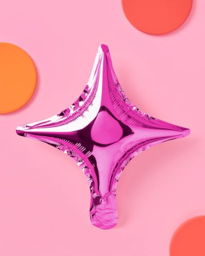 Image of xo, Fetti Pink Sparkle Foil Birthday Balloon - 6 pc | Bday Party Decorations, Bachelorette, Graduation, Bachelorette, Wedding, Photo Booth