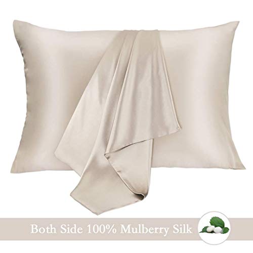 JOGJUE Silk Pillowcase for Hair and Skin 2 Pack 100% Mulberry Silk Bed