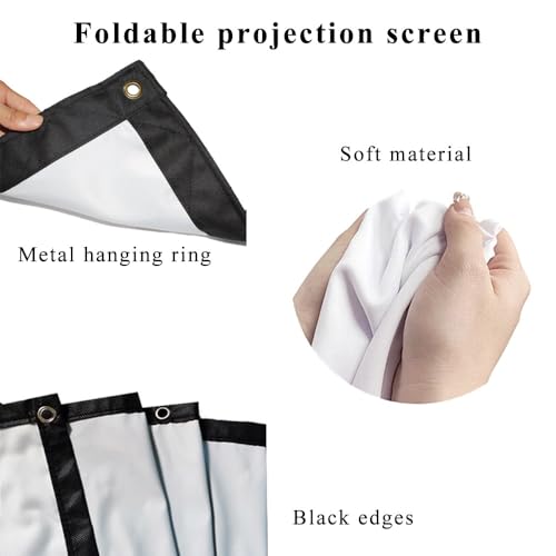 Pantalla de proyección plegable portátil 180 pulg miniatura 4
