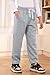 Big Boys Girls Winter Fleece Sweatpants Sherpa Lined Warm Fashion Joggers Pants Light Gray 13-14 Years