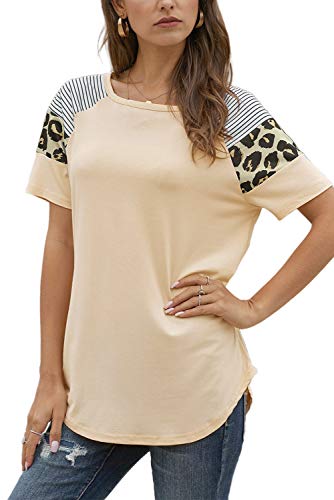 FANGJIN Sudadera para mujer, blusa, camiseta deportiva para mujer caqui S Cover