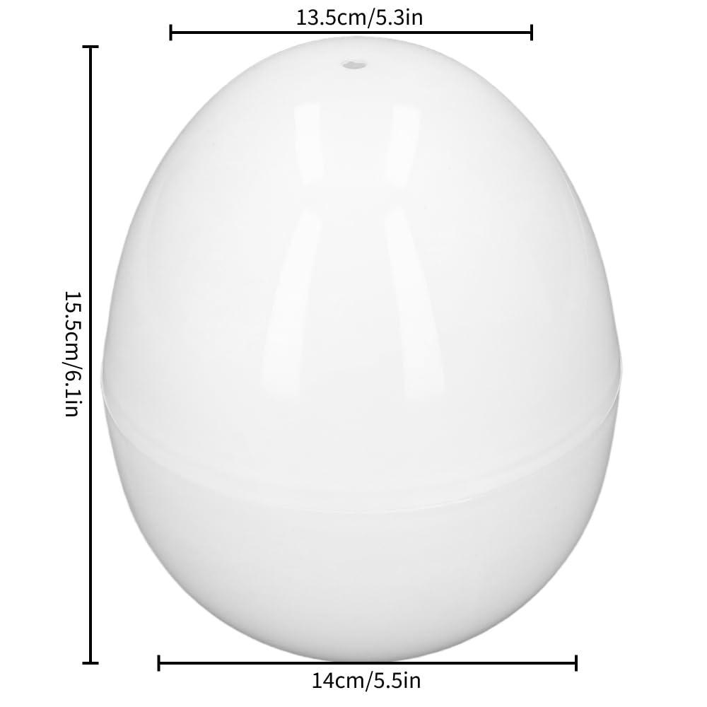 HAOHIZE Hard Boiled Egg Cooker, Electric Egg Cooker 4 Eggs Capacity Compact Design ABS Material Egg Shape Microwave Function Egg Boiler Be for Hard Boiled Eggs, Poached Eggs