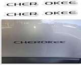 Reflective Concepts CHEROKEE Door Emblem Overlay Decal Stickers - Fits: 2014-2020 Jeep Cherokee - (Color: Gloss Black)