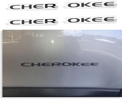 Reflective Concepts Cherokee Door Emblem Overlay Decal Stickers - Fits: 2014-2023 Jeep Cherokee - (Color: Gloss Black)