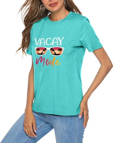 Image of Ohana Means Family Tshirt Women: Hawaii Tropical Graphic T-Shirt Summer Vacation Short Sleeve Tee Top