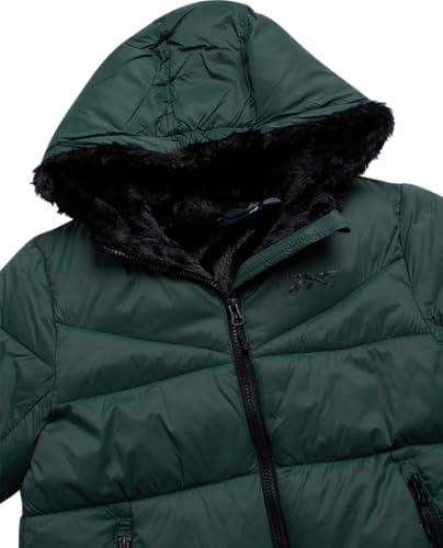 Image of Reebok Girls Winter Coat - Heavyweight Quilted Sherpa Lined Parka Puffer Jacket - Warm Winter Jackets for Girls