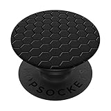 Cell Phone Knob Pop Out Button Holder Grips All Black Plain PopSockets PopGrip: Swappable Grip for Phones & Tablets