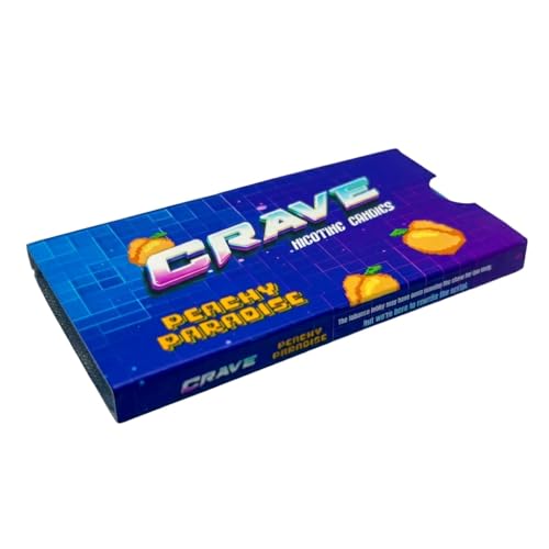 Crave Nicotine - Peachy Paradise Nicotine Candy | 1.5mg Nicotine | Quit Smoking the Right Way | Peachy Paradise Flavoured Nicotine Candy | NRT Approved by WHO