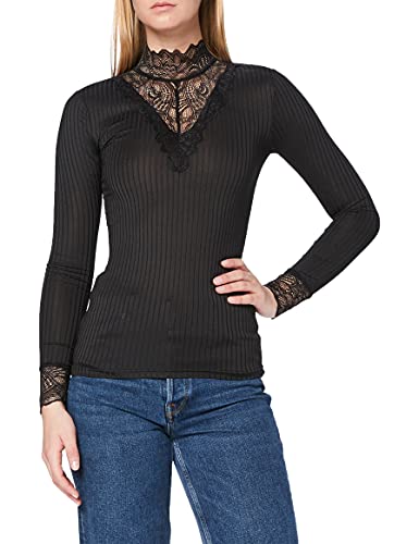 Jacqueline de Yong NOS Jdyrine L/s High Neck Top Jrs Noos Camisa Manga Larga, Negro (Black Black), 38 (Talla del Fabricante: Small) para Mujer Cover