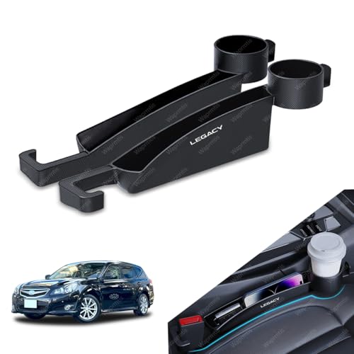 【2025改良型 レガシィツーリングワゴン 隙間クッション】レガシィツーリングワゴン スバル 落下防止・市販品比 収納最深 7.5cm + カップホルダー(第 2 固定点) + フック追加 + 充電線挿す孔がある レガシィツーリングワゴン B4 BL BP