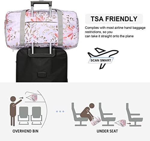 Sucipi Weekender Bag for Women Large Travel Duffel Bag Waterproof Carry on Bags for Airplanes Travel Tote Bags Overnight Bag with with Toiletry Bag, Shoe Compartment, Wet Pocket, Floral Duffle Bag for Travel, Gym, Dance, Hospital(C-floral) 4 Sucipi Weekender Bag for Women Large Travel Duffel Bag Waterproof Carry on Bags for Airplanes Travel Tote Bags Overnight Bag with with Toiletry Bag, Shoe Compartment, Wet Pocket, Floral Duffle Bag for Travel, Gym, Dance, Hospital(C-floral)