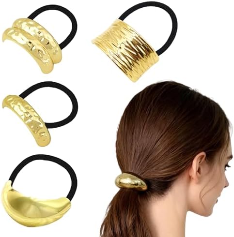 Pack de 4 Coleteros para coleta, gomas elásticas para el pelo de ...