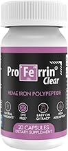Proferrin Clear 30ct | US Made heme Iron for high Absorption, Easy on GI Tract | Natural, NSF Certified, dye Free