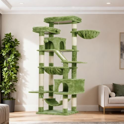 Heybly Cat Tree, 71-Inch Tall Tower for Indoor Cats 2
