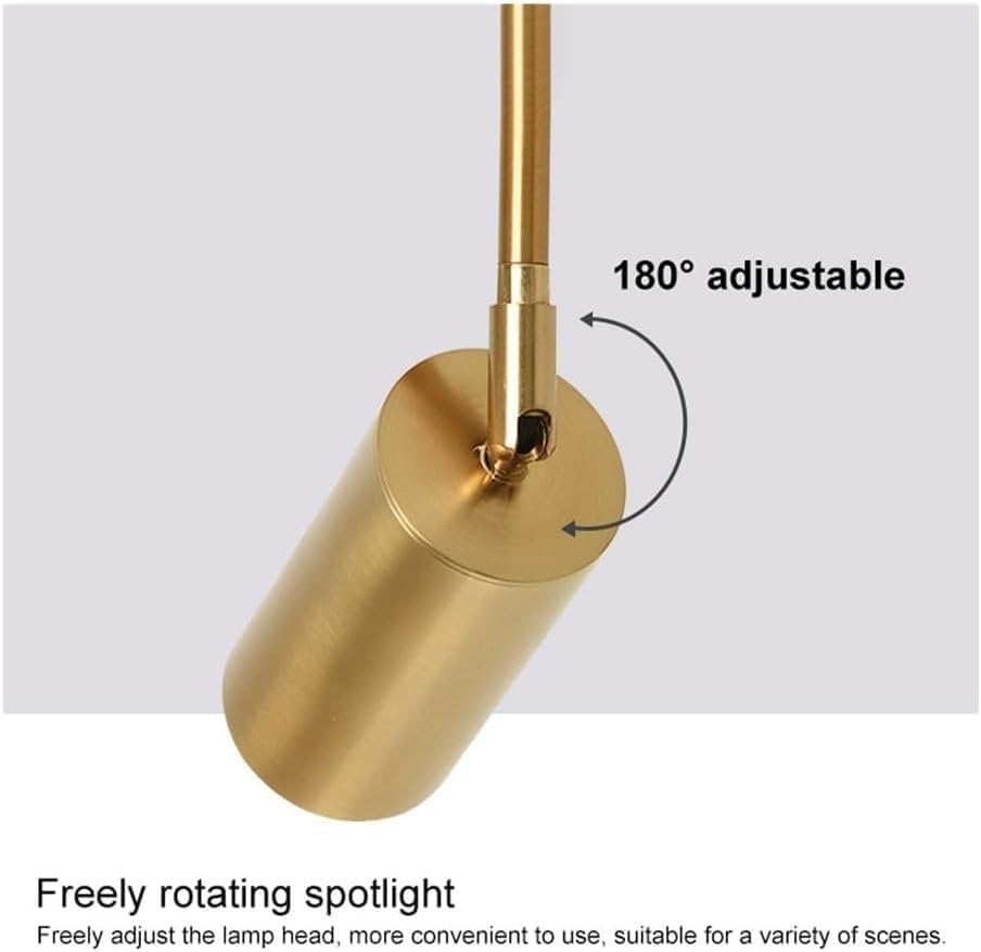 Modern Ceiling Spotlight Gold Adjustable, LED 10W 325° Rotatable Directional Accent Light Fixture, Track Lighting for Art Gallery, Shop Display, Restaurant Ambience, Home Decor(20CM)