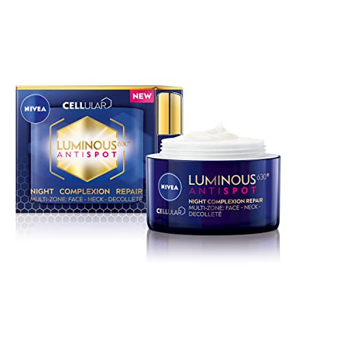 NIVEA Cellular Luminous630 Anti-Flecken-Regenerierende Nachtcreme 50 ml, Anti-Flecken-Gesichtscreme für ebenmäßige Haut… – Ansicht 2
