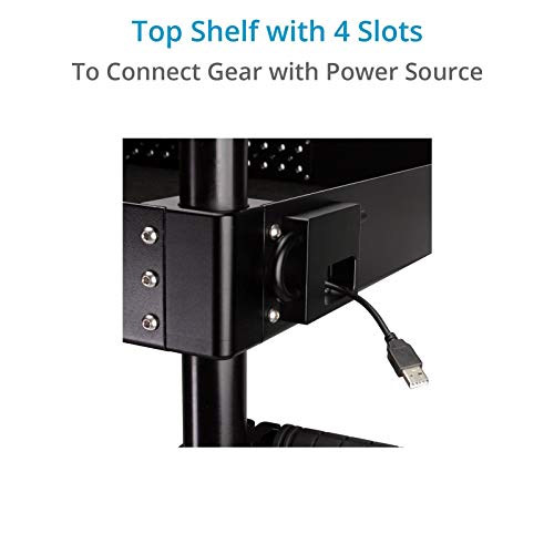 Image of PROAIM Victor V1.1 42 inch Camera Cart, Adjustable Top Shelf, 200kg /440lb | CNC aluminum and stainless steel; 9 inch pneumatic wheels; 22 inch cross-bar; built-in mounting plate; tool-free setup