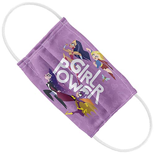 Popfunk Dc Super Hero Girls Kids Power Pattern 1 Ply Reusable Face Mask Covering