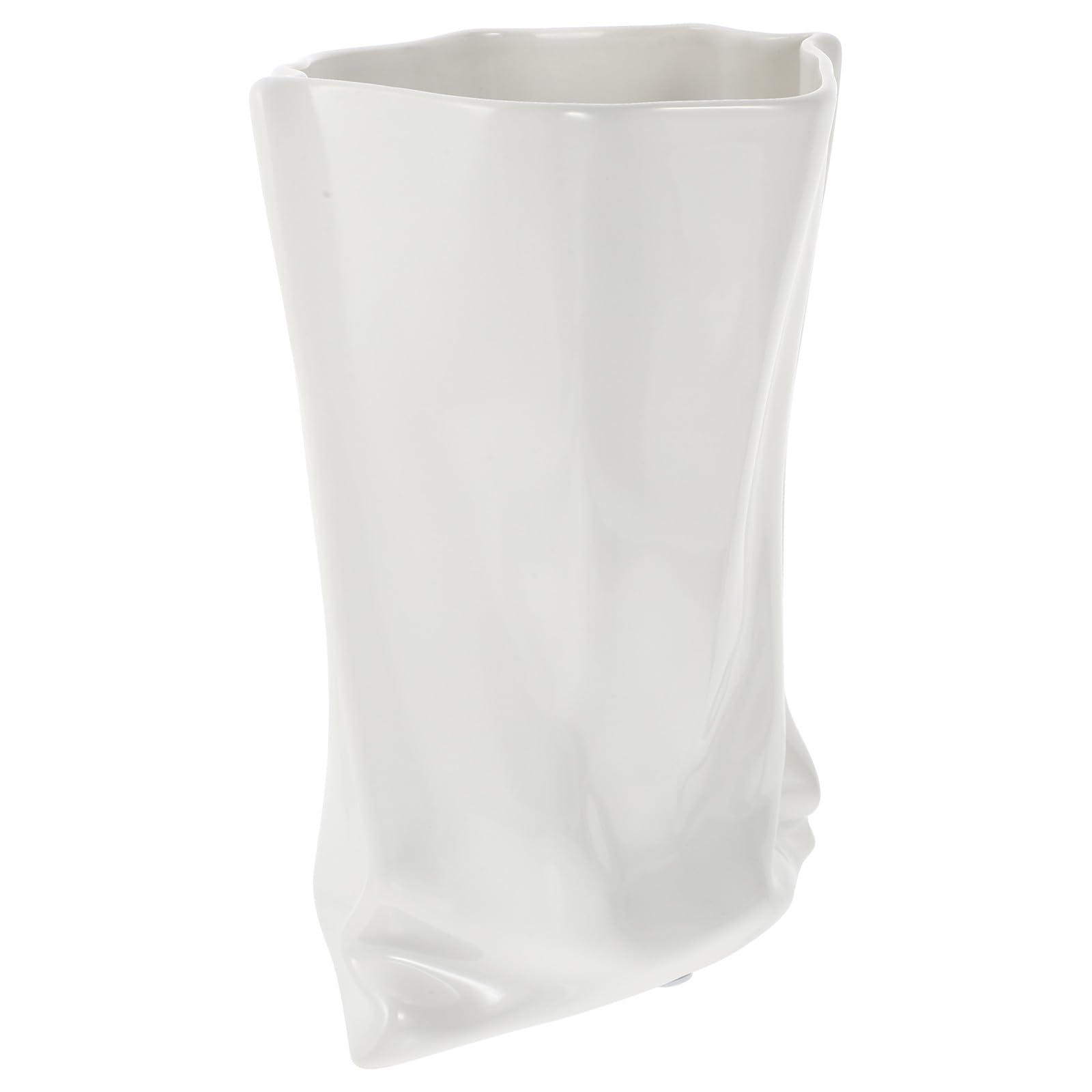 Décoration intérieure avec vase et arrangement floral en céramique simple blanche