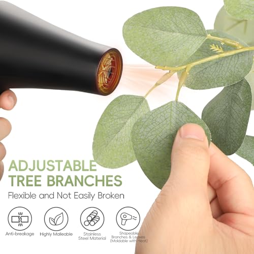 Artificial Eucalyptus Tree,6Ft Tall Fake Potted Tree Faux Eucalyptus Tree with Plastic Nursery Pot, Artificial Plants for Home Office Indoor Decor - Image 5