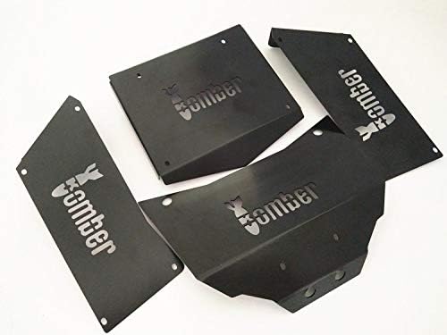 Stainless Steel Guard Body Armor Roof + Side + Hood Panel (4pcs) Black for Axial RR10 Bomber 90048 90053