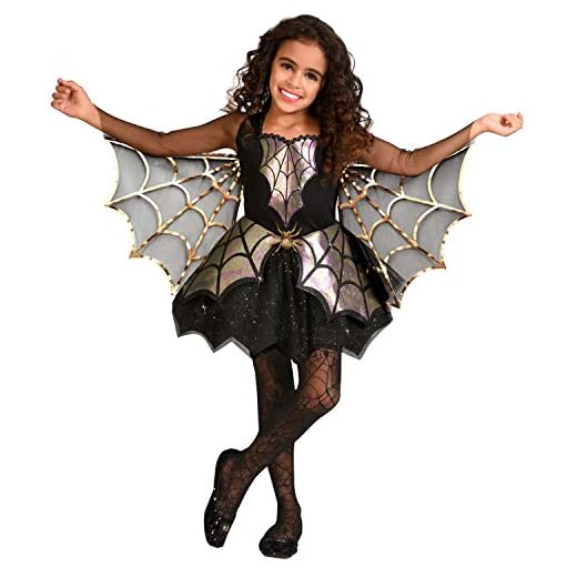 amscan 9905069 Disfraz de telaraña iridiscente para niños de 10 a 12 años