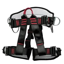 Arnés de escalada - Arnés de escalada de roca de m...: de confort flexible: el espesor ajustable del conteo del arnés del arnés de las escaladas que minimiza los puntos de presión y se ajusta a la forma de su cuerpo, asegurando un ajuste cálido mientras Uso amplio: se centra en entornos complejos de tacl...