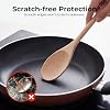 HANSGO 10 Inch Wooden Spoons for Cooking, 3PCS European Beech Wood Mixing Spoons, Heat Resistant, Non-Scratch for Nonstick Pans & Soup Pots, Ideal for Home Kitchen Stirring, Serving & Baking #3