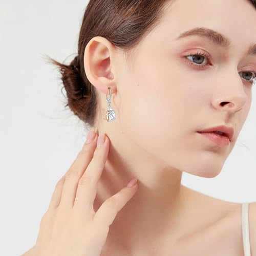 Image of 925 Sterling Silver Dog Earrings Cute Animal Puppy Stud Earrings Dog Jewelry Gifts for Women Girls Pet Lover Hypoallergenic Earrings for Sensitive Ears