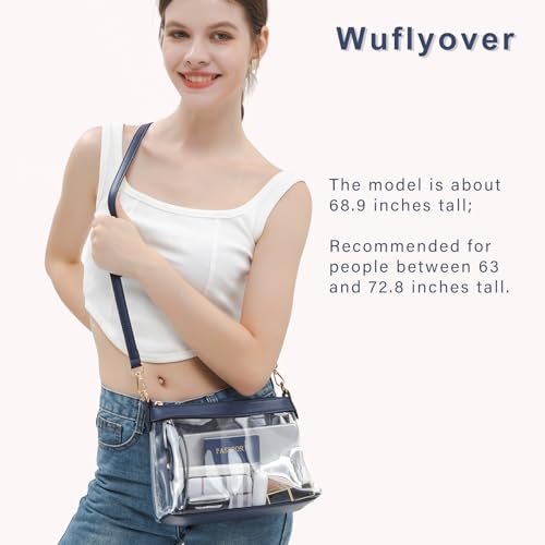 Image of Wuflyover Clear Bag for Stadium Events, Clear Purse for Women