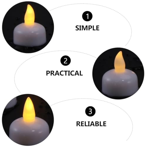 Velas LED flotantes para decorar bodas y estanques con luz cálida 6
